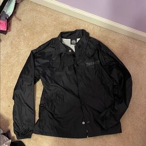 Thrasher Black Coach Jacket with Subtle Logo